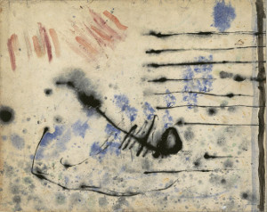 Buchheister, Komposition Cale, 1960, Mischt. Bütten auf Holz, 48x61cm 1
