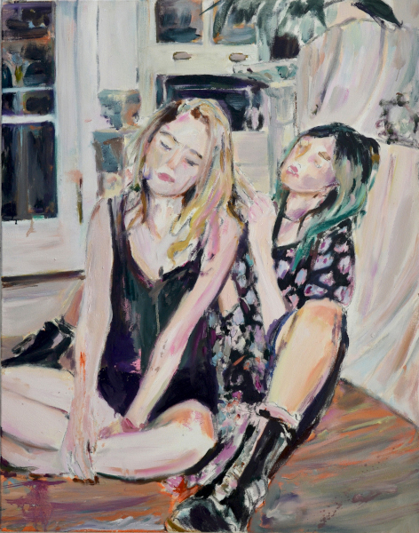 A6 K Foto Kate and Lynn 2023 Oel on canvas 100 x 80 cm 600